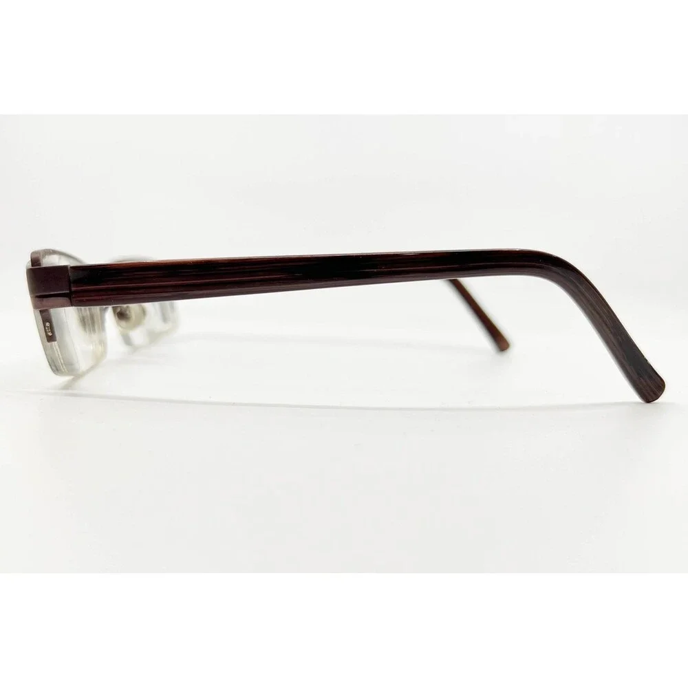 Konishi Eyeglasses Mens Brown Titanium KP-560S Semi Rimless 53-19-138